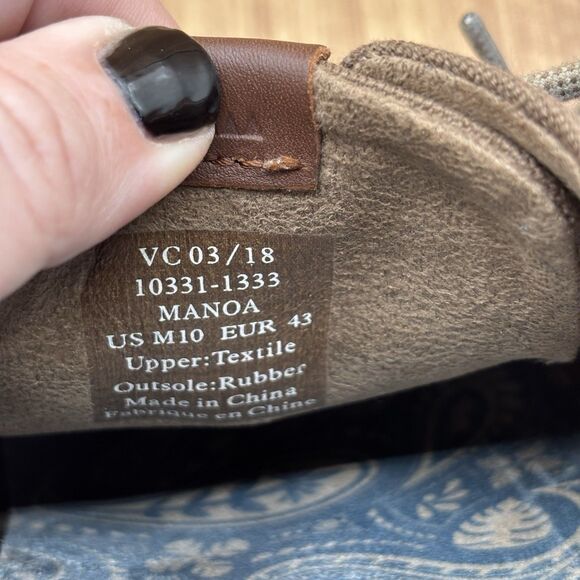 OluKai Shoes Mens 10 Manoa Brown Canvas Lace Up Boat Loafer Textile - Picture 8 of 8